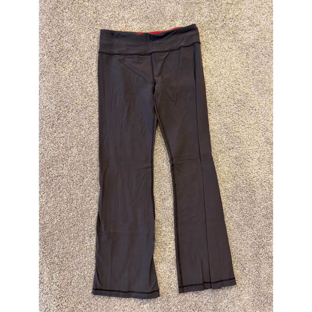 Lululemon Yoga Pants Womens 8 Black Flare Groove Pant Low Rise Athletic